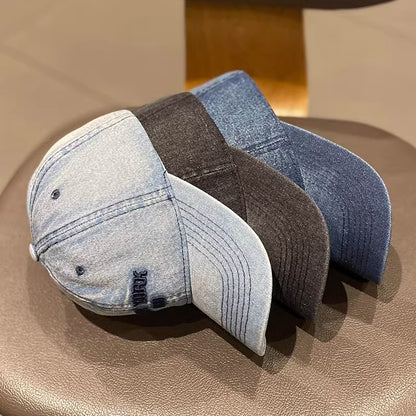 Damen Vintage-inspirierte Denim Baseballmütze Brehn