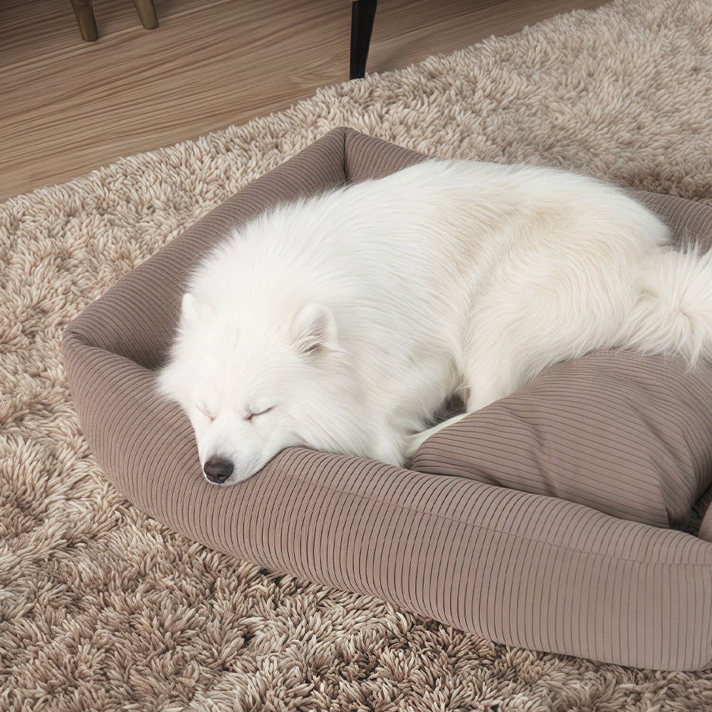Deluxe gerippte Hundebett