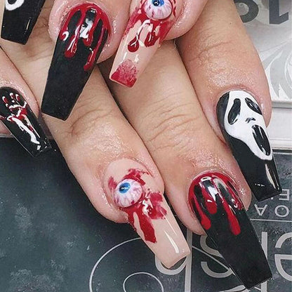 Gothic Themed Press-On Nail Set Brehn