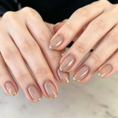 Elegante Glänzende Nagelkunst Verlängerungen Brehn