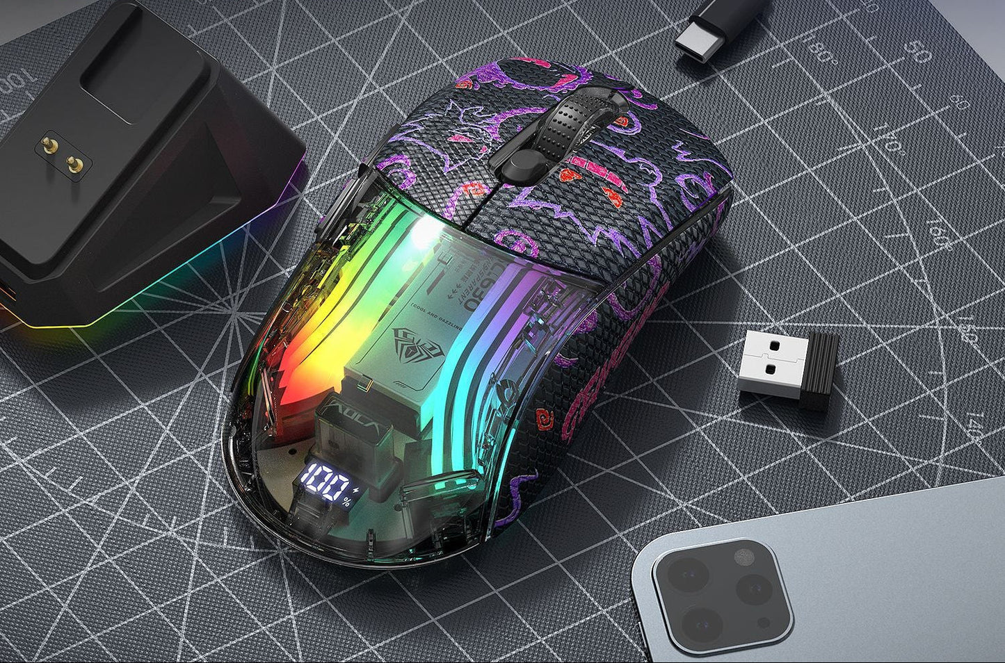 Drahtlose RGB Gaming Maus Brehn