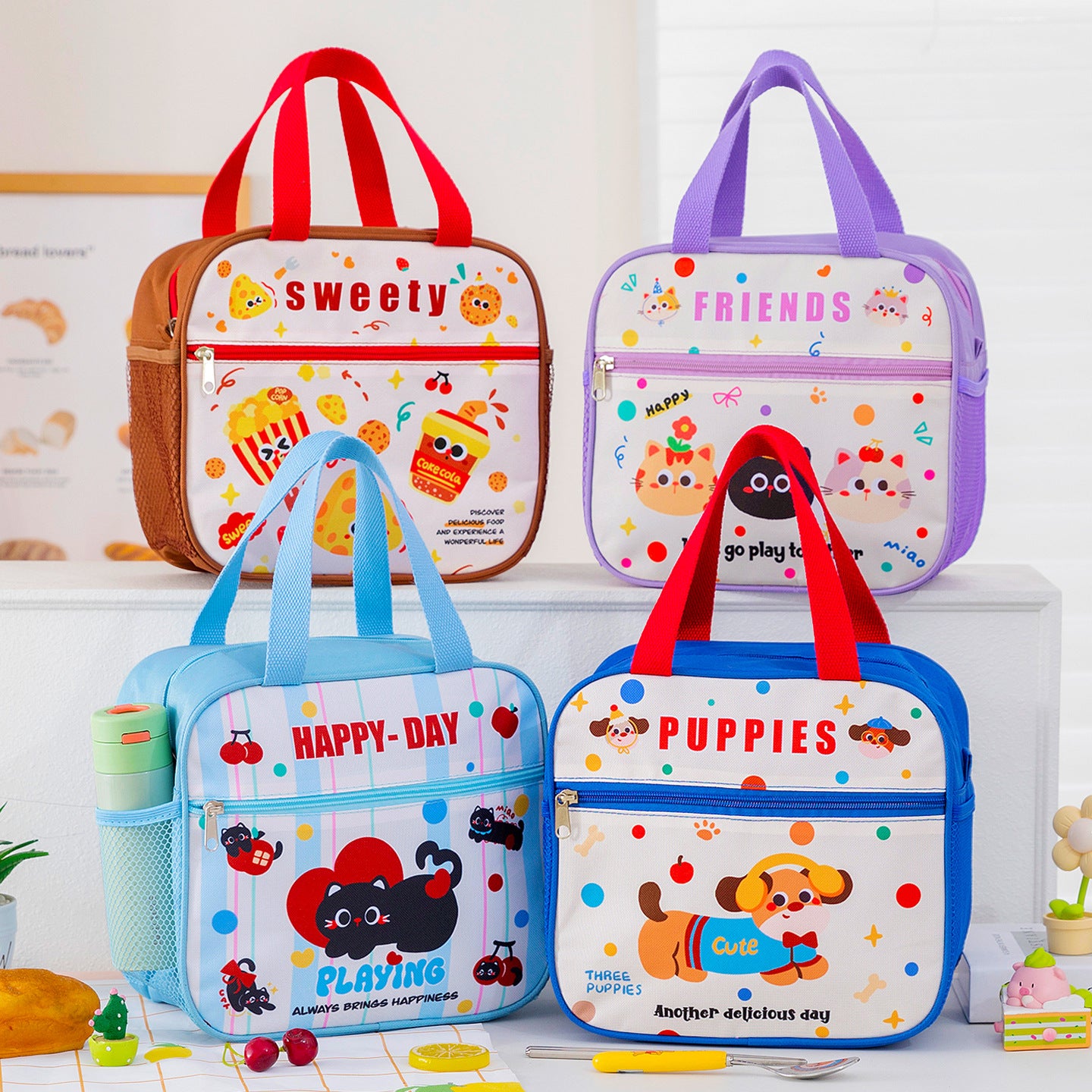 Süßes isoliertes Lunchbag Brehn