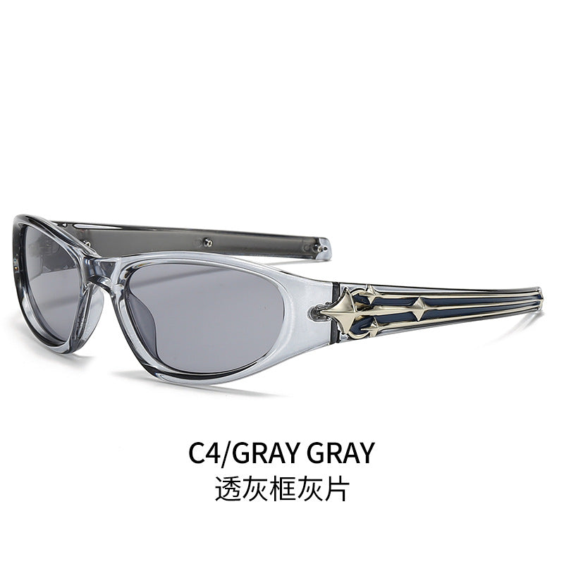 Damen Sportliche Sonnenbrille im modernen Design mit stylischem Metallrahmen Brehn