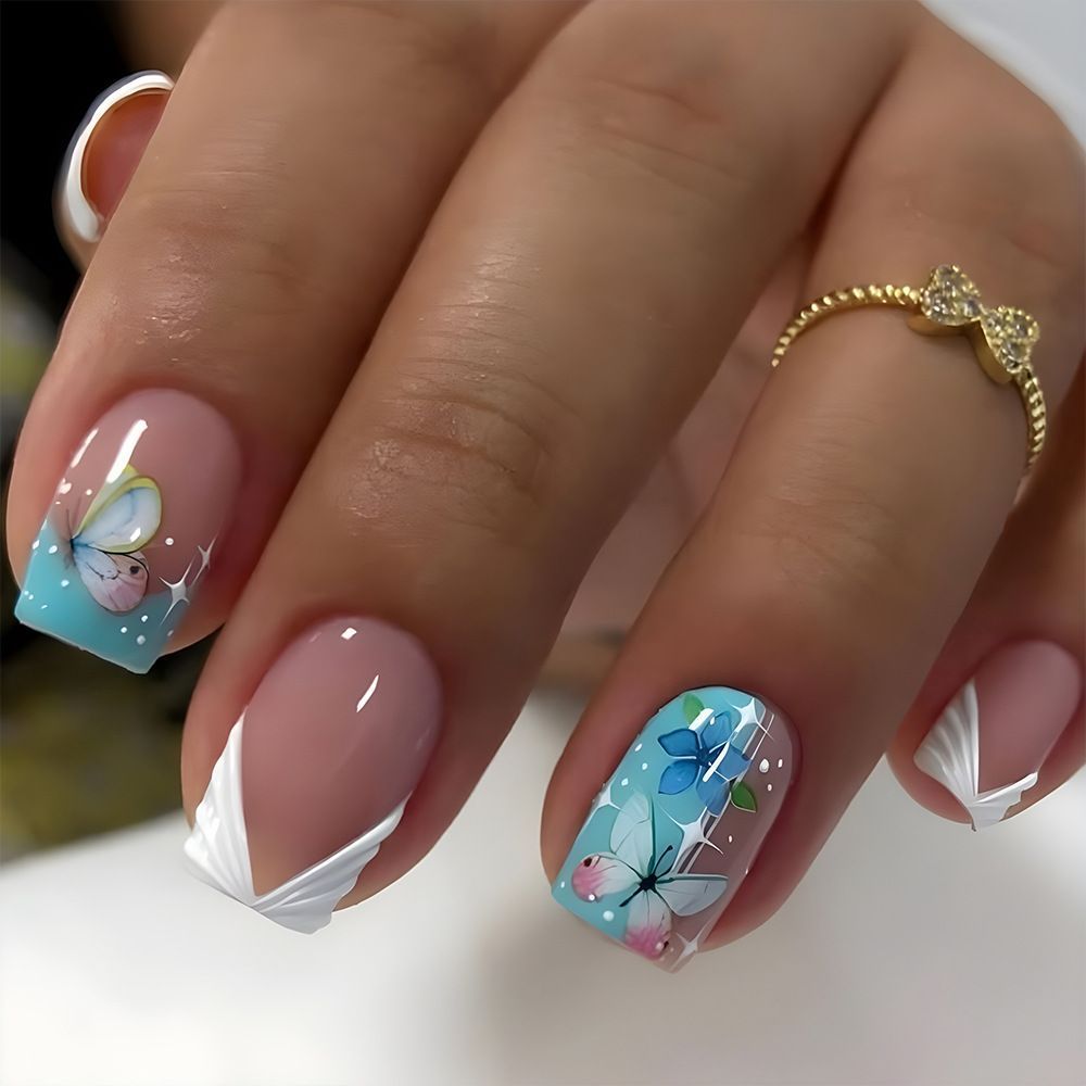 Floral Gradient Nail Art Design Kit Brehn