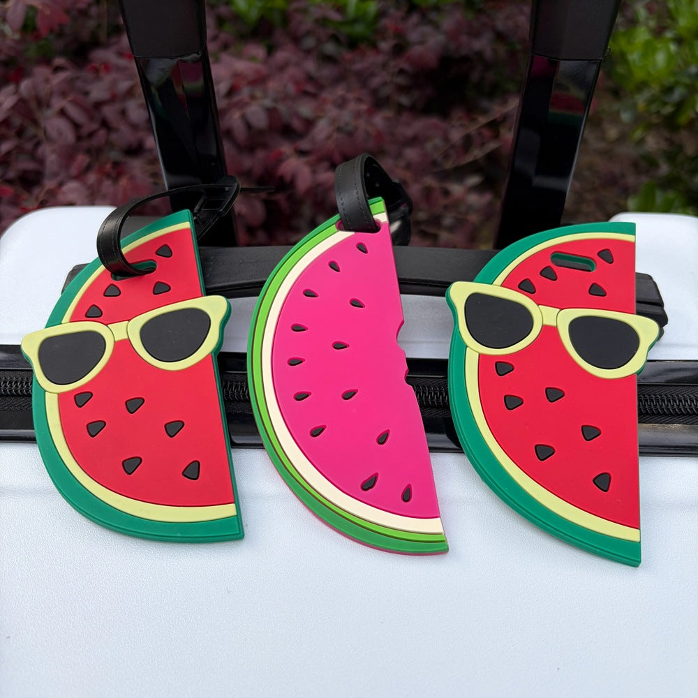 Verspieltes Wassermelonen-Gepäcketikett Brehn