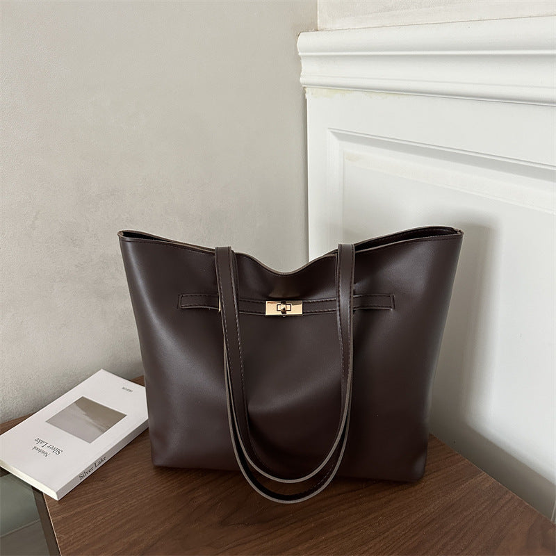 Minimalistische Leder Tote Bag