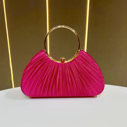 Faltbare Abendhandtasche mit Metallring