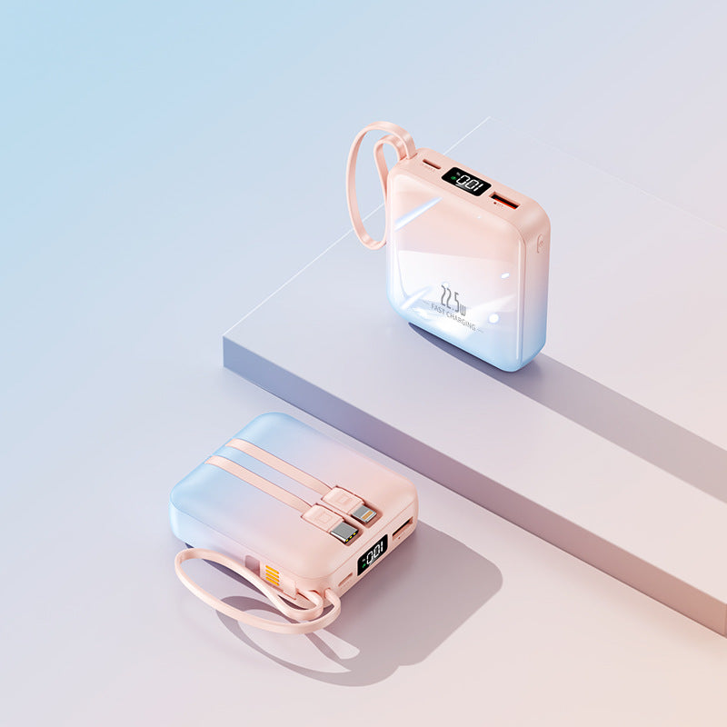 Schnelllade-Powerbank mit integriertem Kabel Brehn