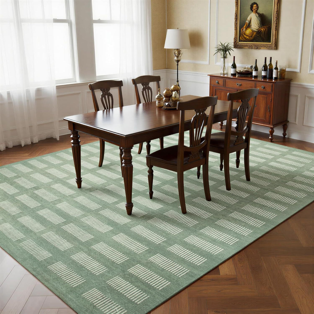 Modern Vintage-inspirierter Teppich