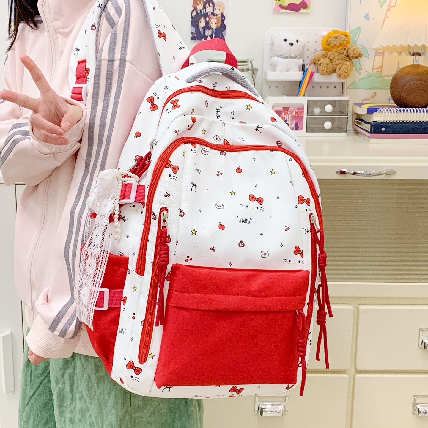 Freizeitrucksack mit Charmantem Design und Praktischen Fächern Brehn