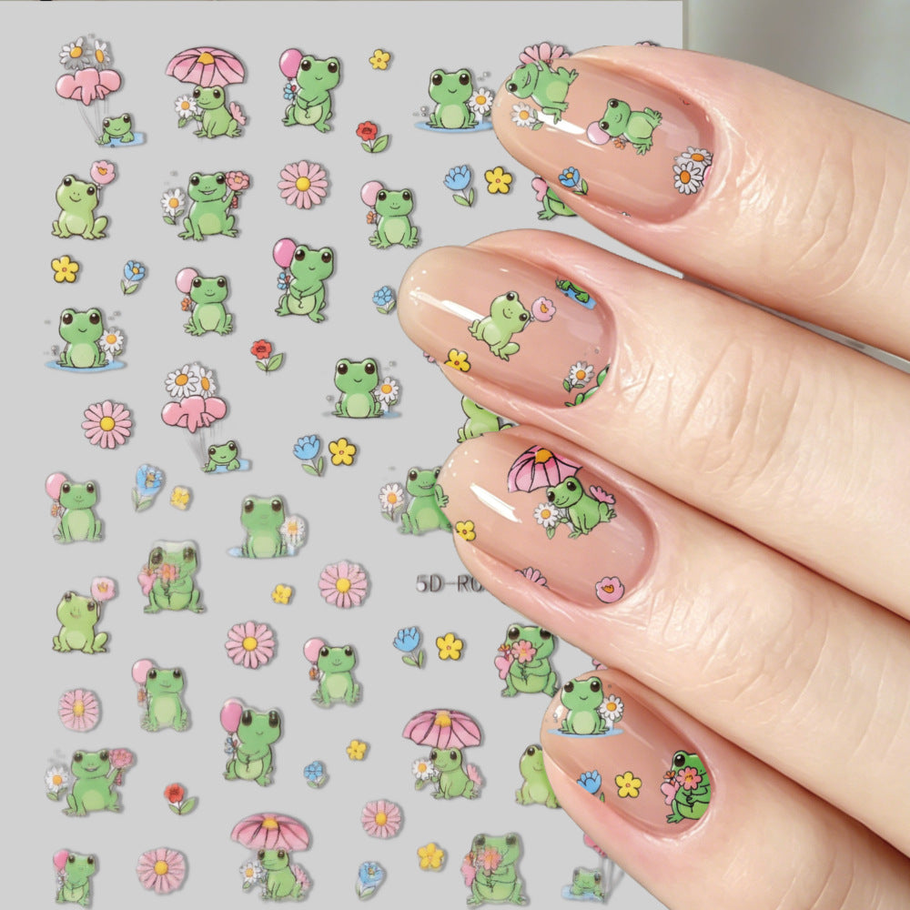 Niedliche Elefant Nagelkunst Aufkleber