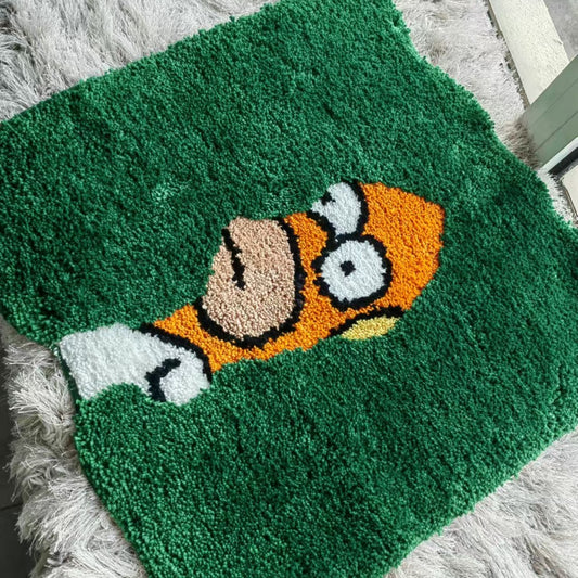 Gestepptes Plüsch Cartoon Akzentteppich für Wohnzimmer & Badezimmer
