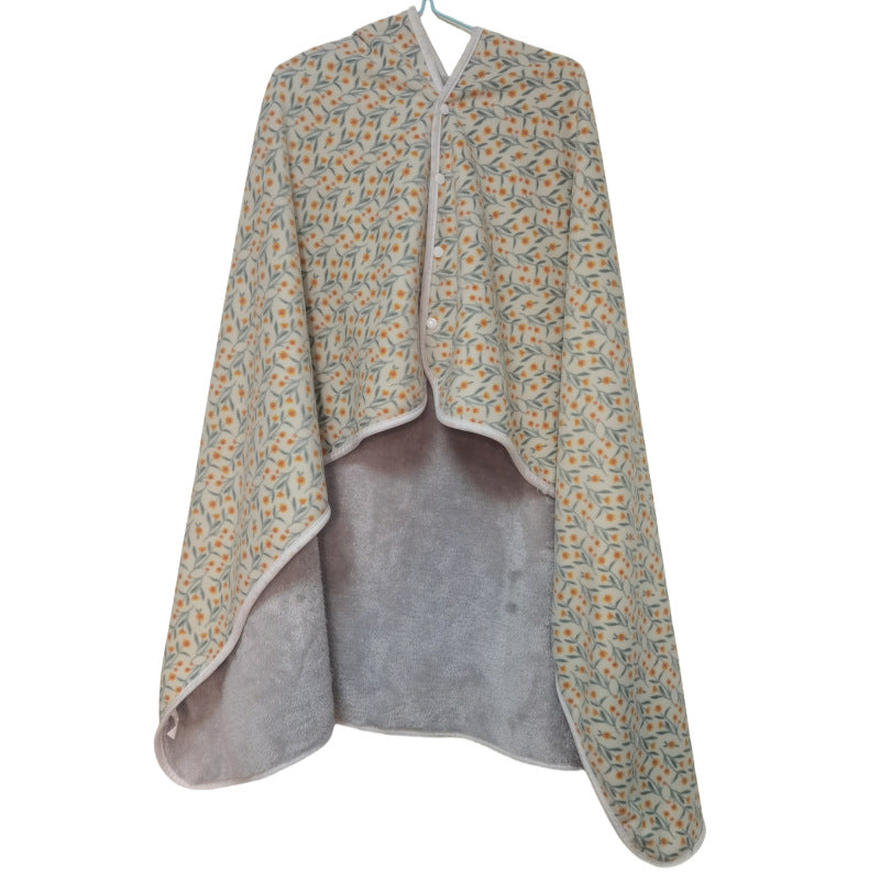 Damen Elegante und komfortable Fleece-Poncho-Decke Brehn