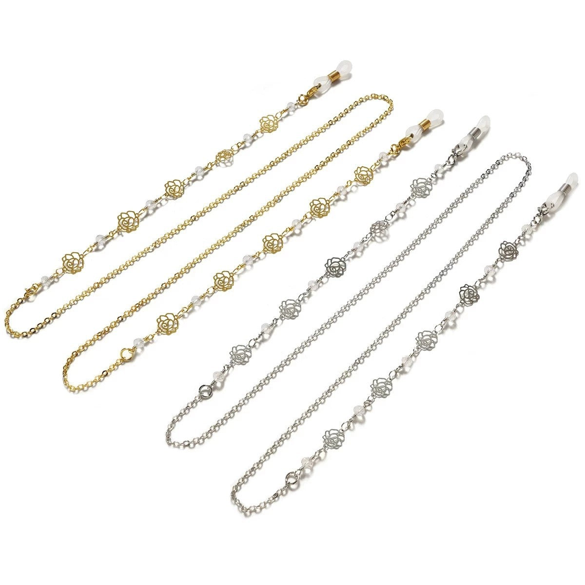 Modische Brillenhalterkette mit Blumen-Design Brehn