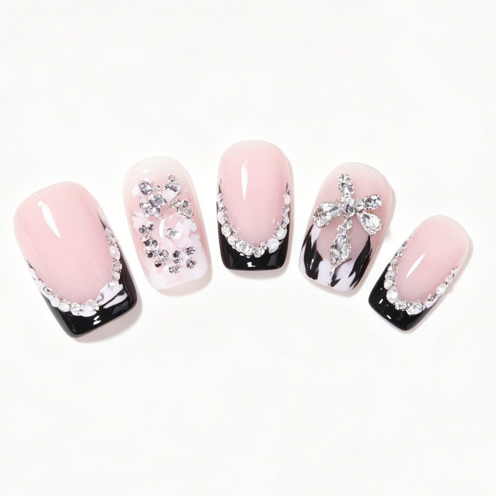 Elegante dekorative Acryl Press-On Nagelkunst Brehn