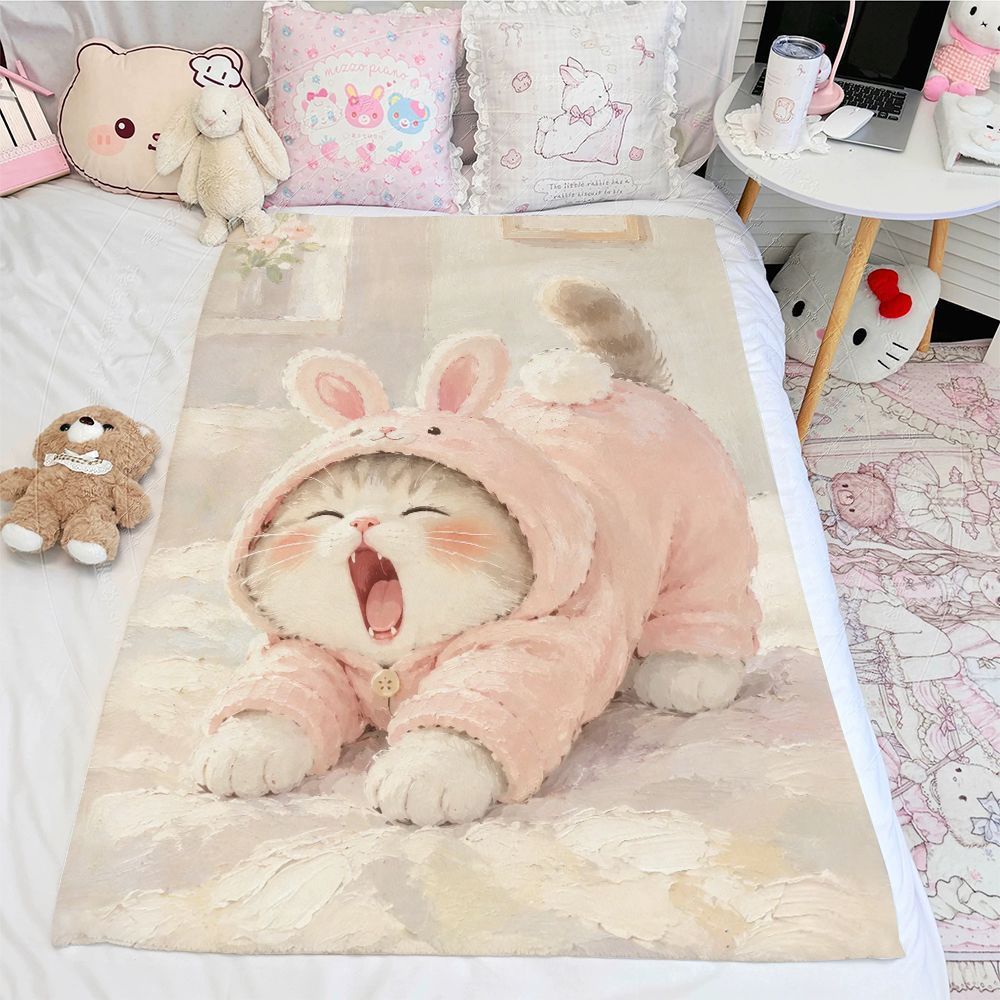 Gemütliche Plüschdecke mit Tiermotiv