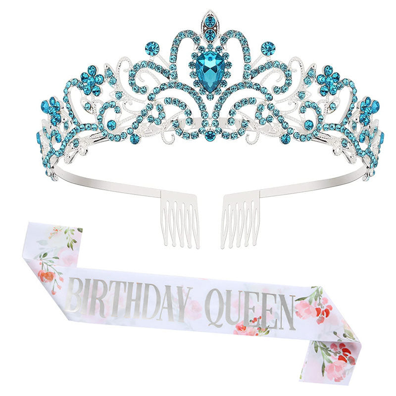 Damen Festliche Krone mit eleganter Schärpe Brehn