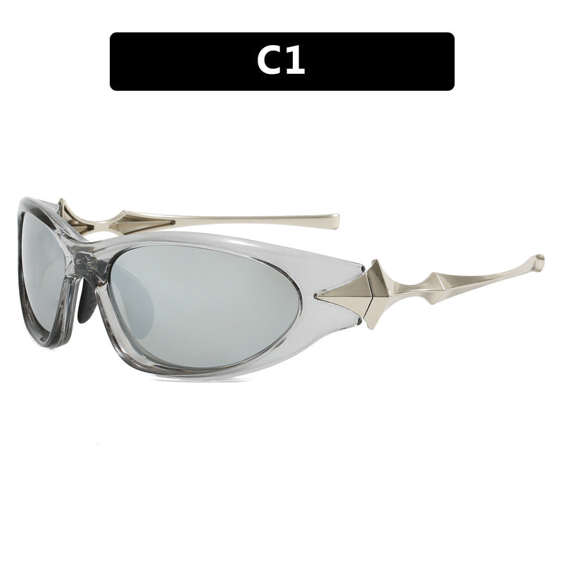 Damen futuristische Sportsonnenbrille mit ergonomischem Design Brehn