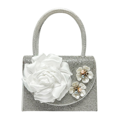 Blumengeschmückte Handtasche für den Abend