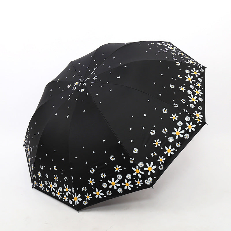 Damen Regenschirm mit floralem Design und verstärktem Rahmen Brehn
