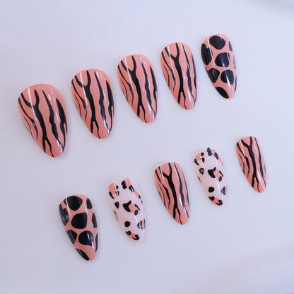 Trendige Tierdruck Nagelkunst Set Brehn