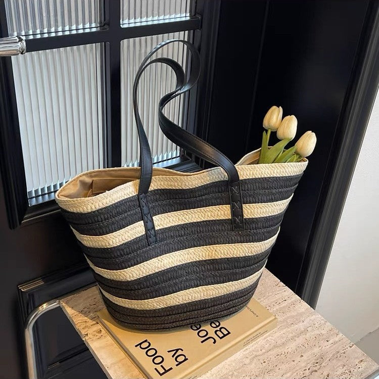 Strandtasche mit Robusten Ledergriffen Brehn