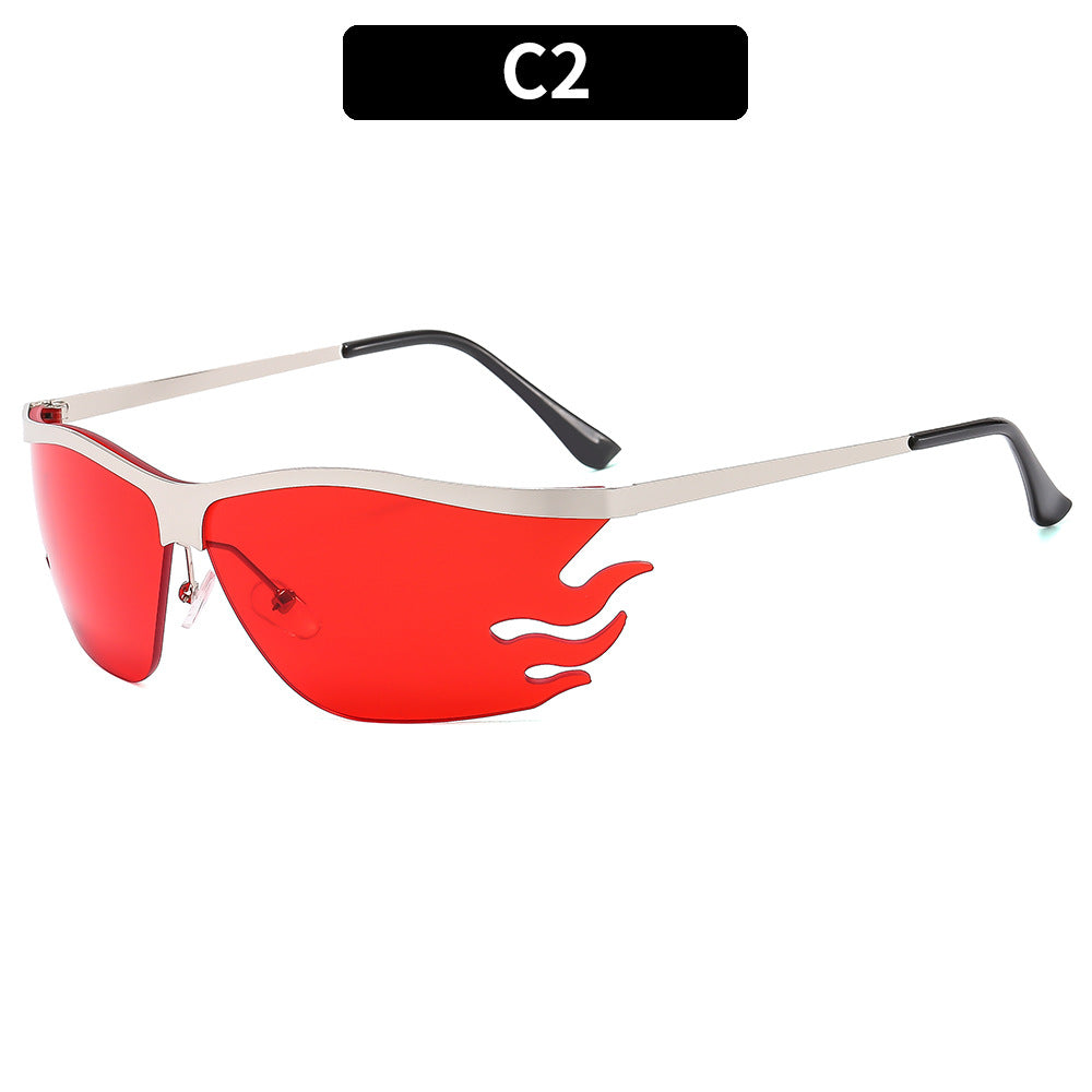 Avantgarde Flammen-Design Schild Sonnenbrille