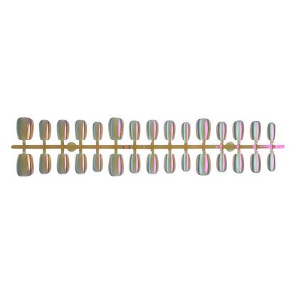 Iridescent Glänzendes Press-On Nagelset