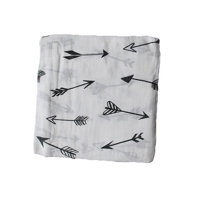 Baumwoll-Musselin Babydecke mit Herzmuster Brehn