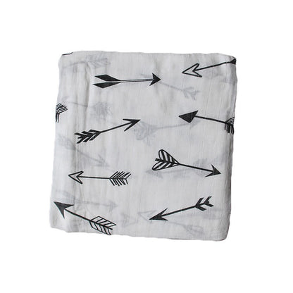 Baumwoll-Musselin Babydecke mit Herzmuster Brehn