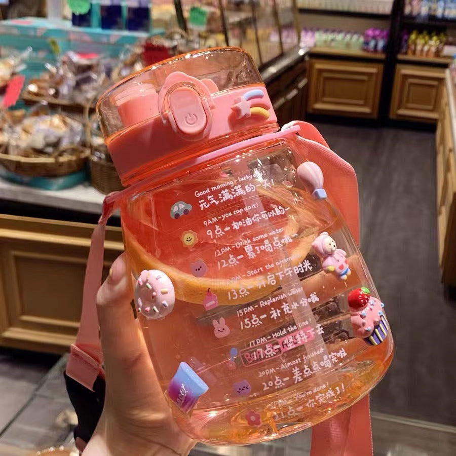 Damen Kinder-Trinkflasche mit abnehmbaren Tragegurt Brehn
