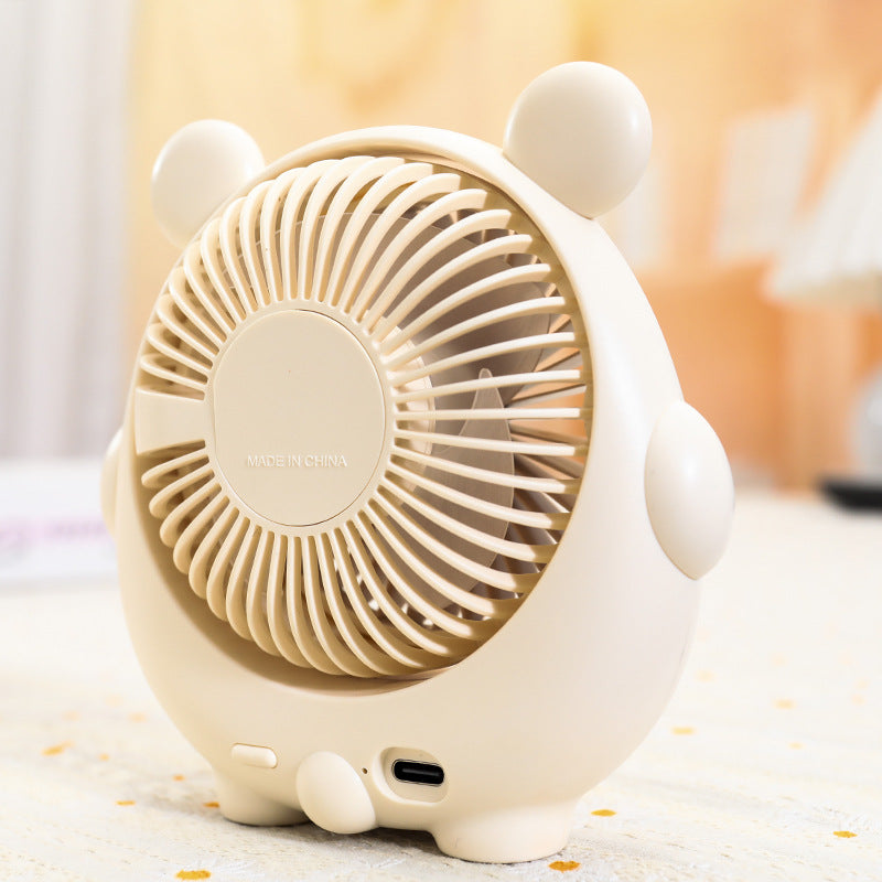Damen Tragbarer Mini-Tischventilator mit süßem Pandadesign Brehn