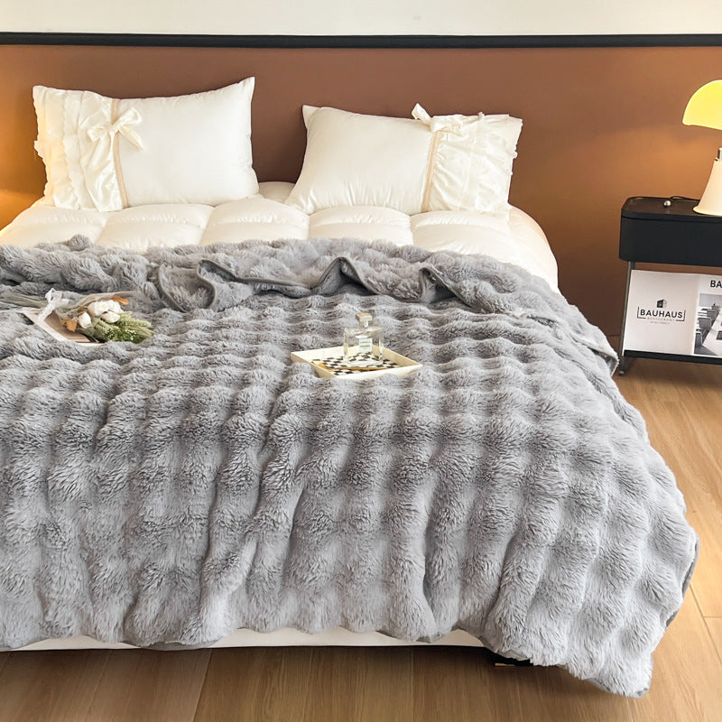 Ultra-weiche strukturierte Fleece-Decke Brehn