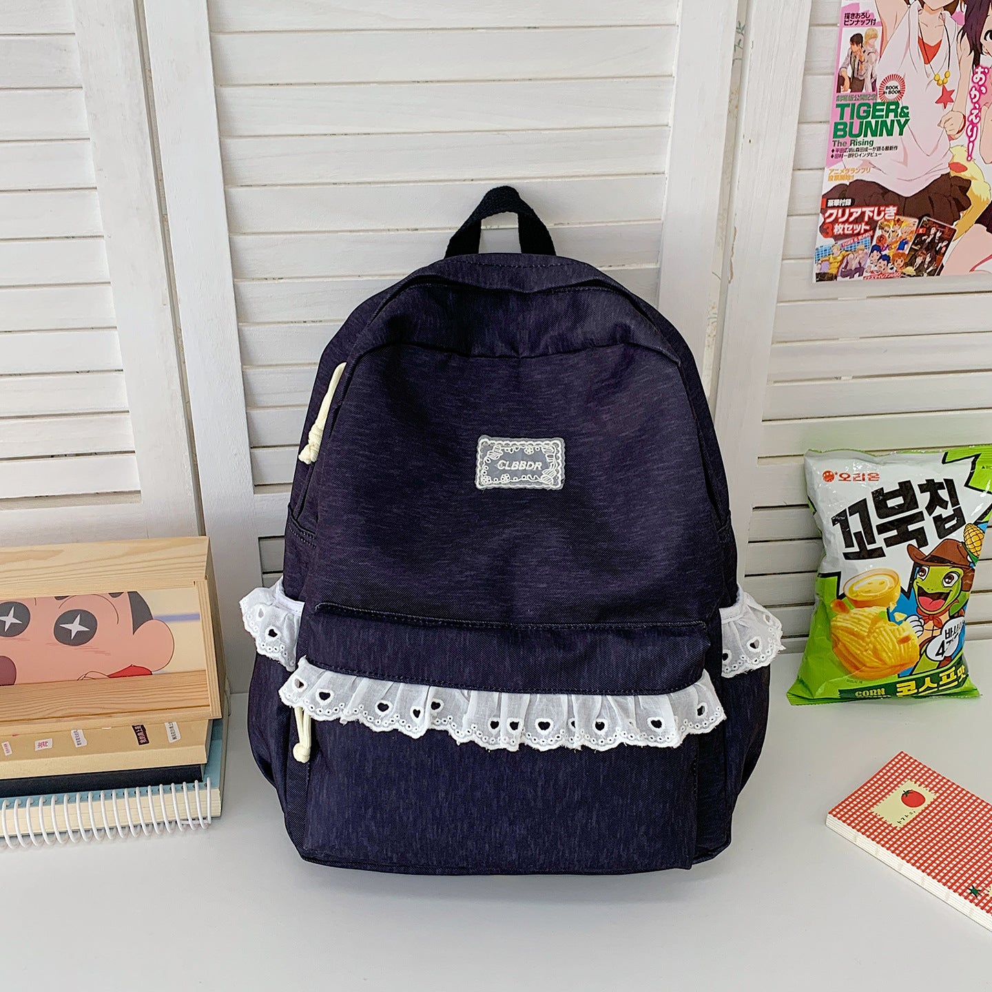 Elegante Rüschen Spitze Schulrucksack
