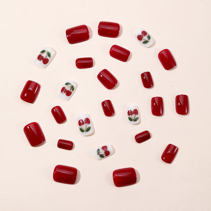 Künstlerische Kirsch-Themen Nagelkunst Extensions Brehn