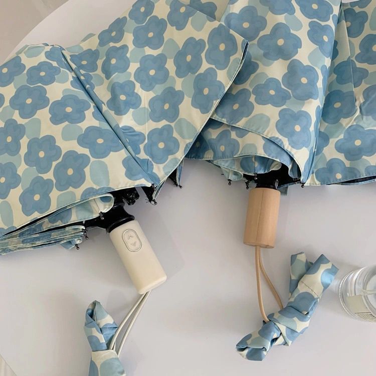 Damen Faltbarer Regenschirm mit floralem Muster Brehn