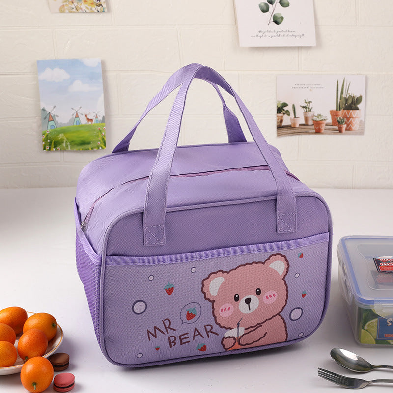 Süße Bären-Motiv isolierte Lunch Tasche Brehn