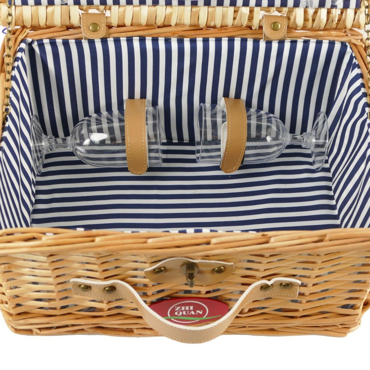 Damen Picknickkorb mit integriertem Geschirrset Brehn