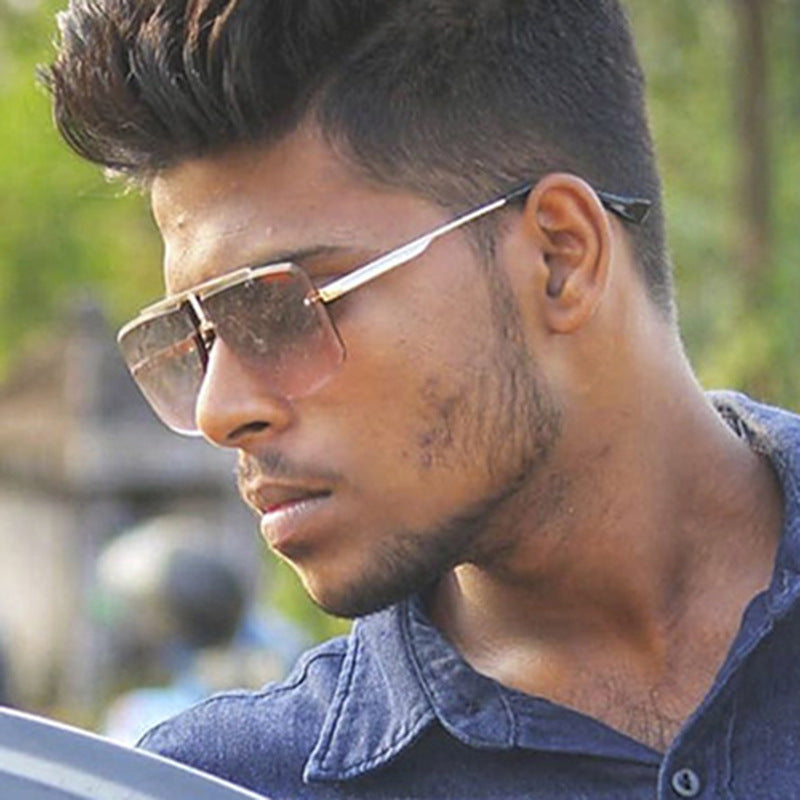 Damen quadratische Sonnenbrille im stilvollen minimalistischen Design Brehn