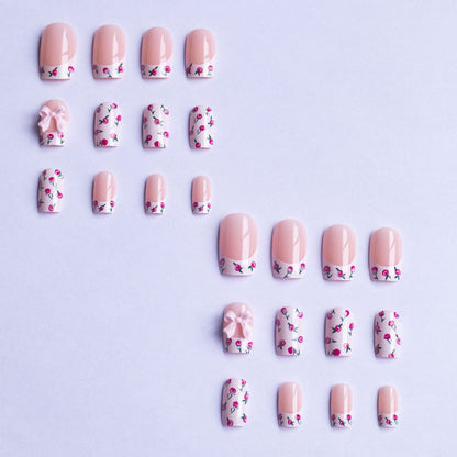 Florale Schleifen Nagelkunst