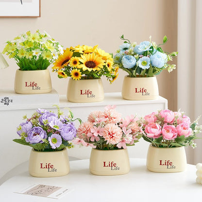 Lebensechte Dekorative Blumenanordnung