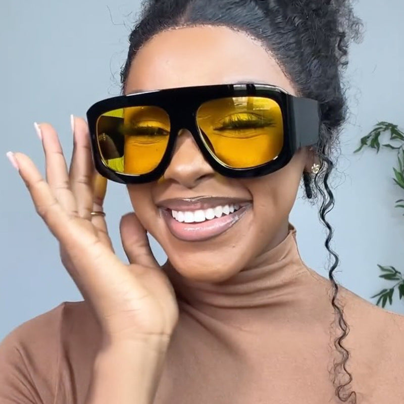 Damen modische Oversized Sonnenbrille mit markantem Design Brehn