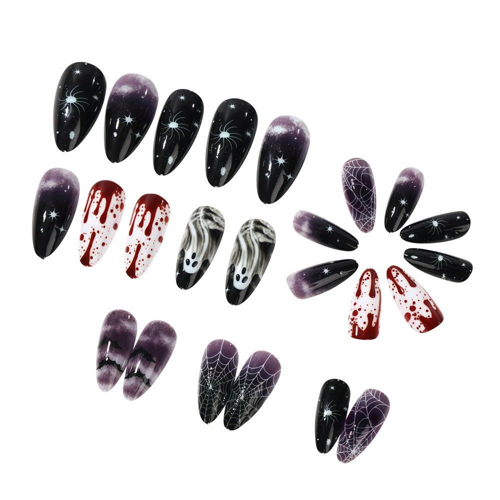 Künstliche Kunstnägel mit Halloween-Motiven Brehn