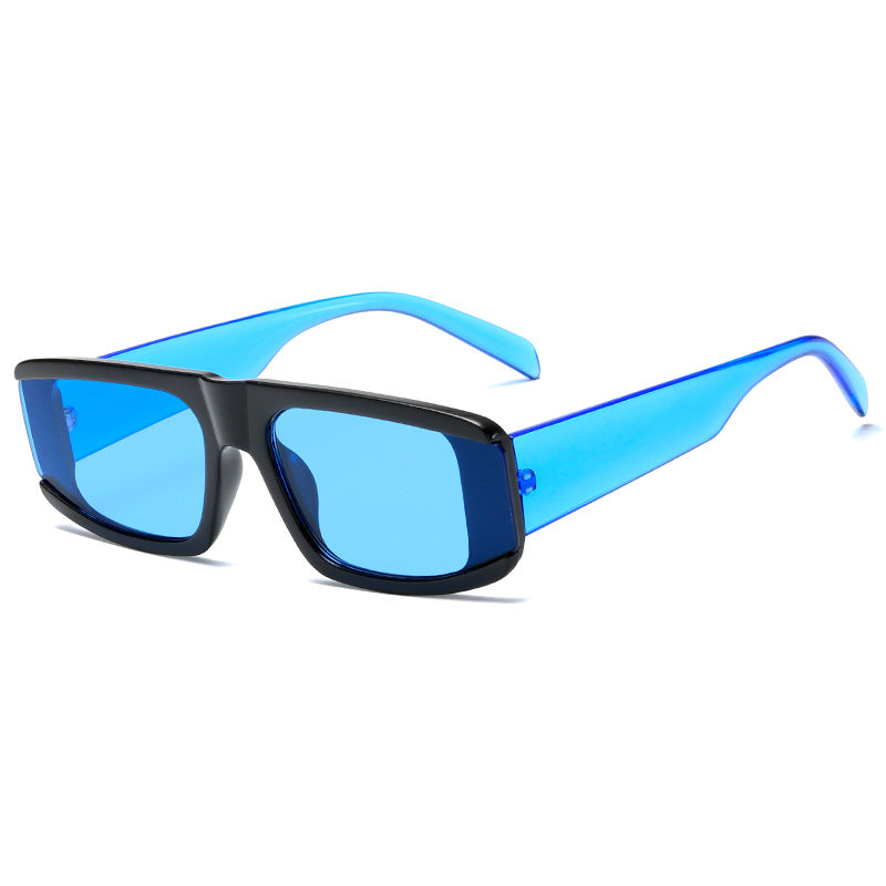 Damen modische Sonnenbrille mit futuristischem Design und transparenten Rahmen Brehn