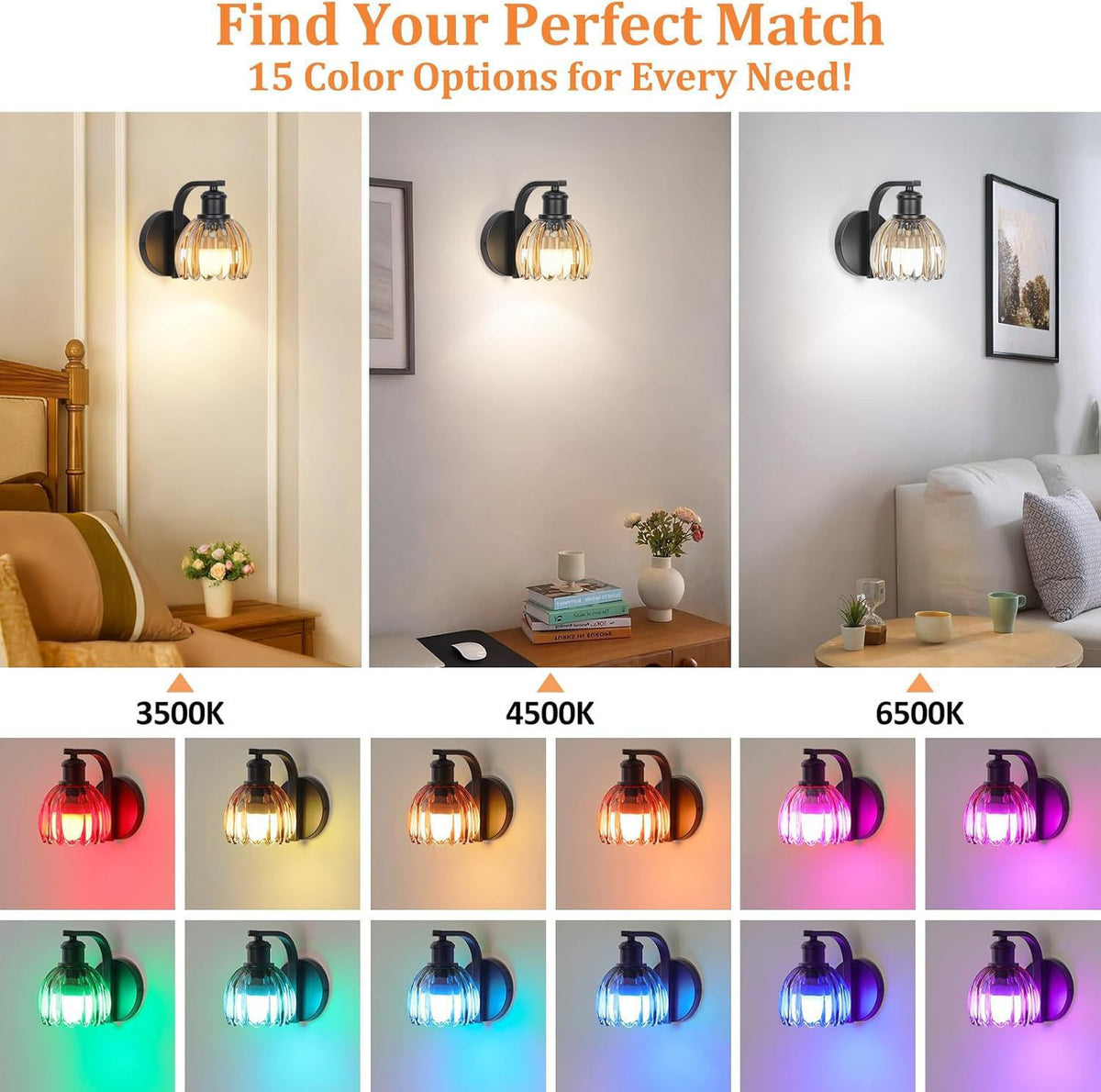 Farbwechselnde LED-Wandlampe