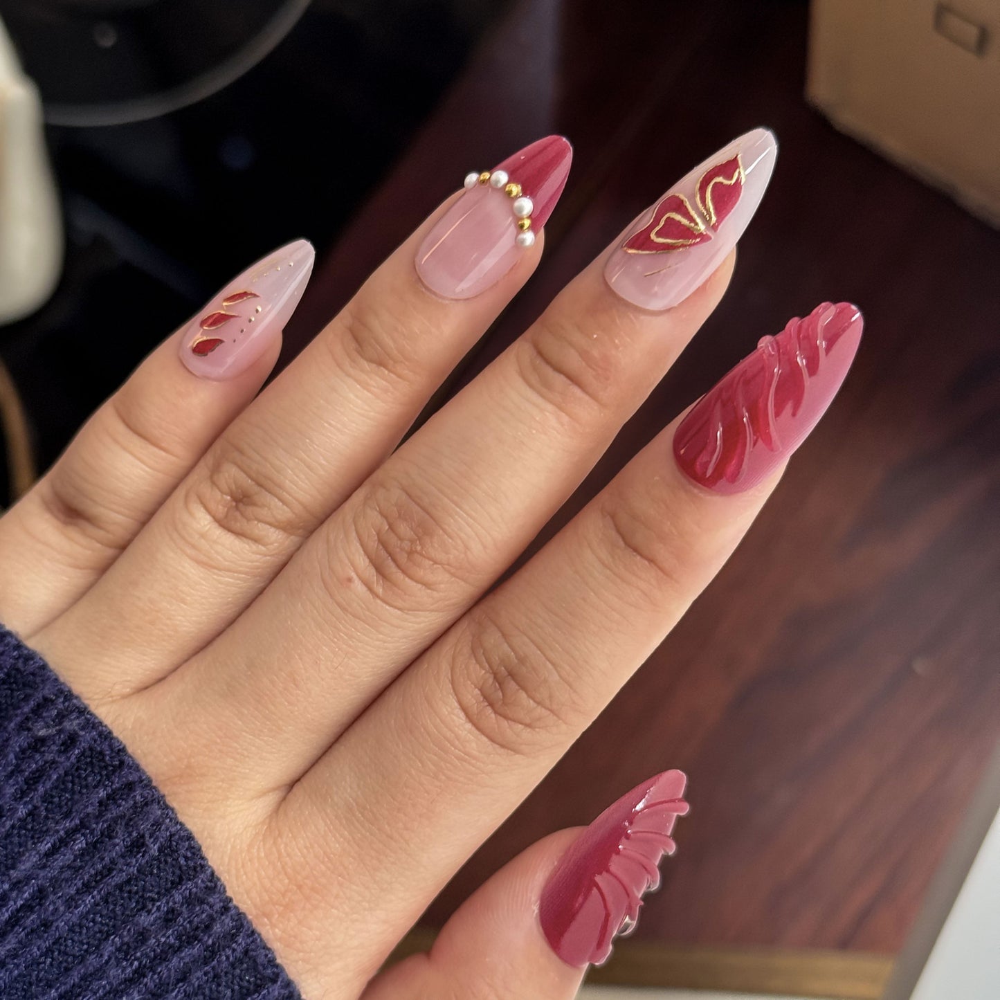Elegantes Press-On-Nagelset Brehn