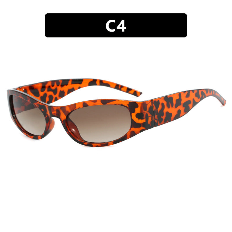 Damen sportliche Sonnenbrille mit breitem Rahmen und UV-Schutz Brehn