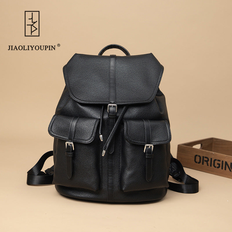 Premium Leder Laptop Rucksack