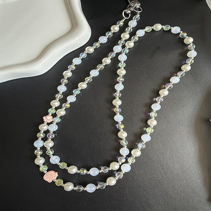 Elegante mehrschichtige Perlenkette Brehn