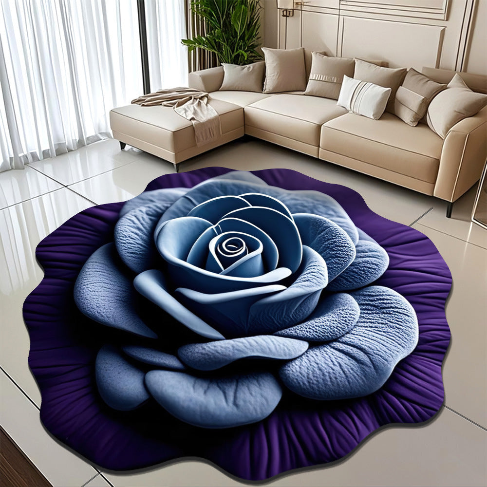 Floral-Themen Plüsch Bereichsteppich